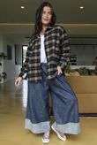 Patrick Plaid Brushed Cotton Shirt Black